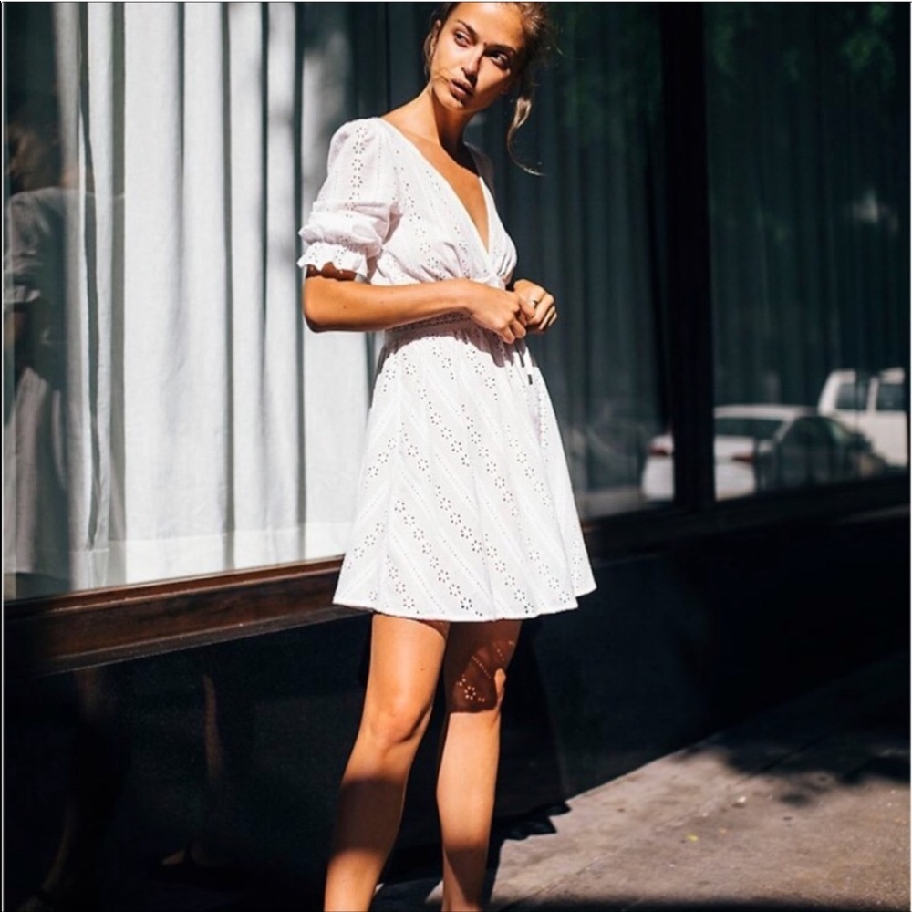 For Love and Lemons a White Eyelet Dress
